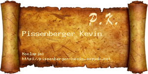 Pissenberger Kevin névjegykártya